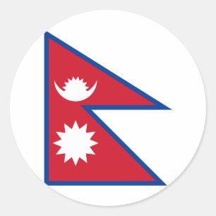 nepal ronde sticker