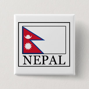 Nepal Vierkante Button 5,1 Cm