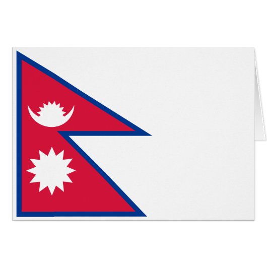 Nepal vlag (Voorkant Horizontaal)