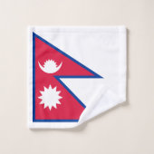 Nepal vlag bad handdoek (Wasdoekje)