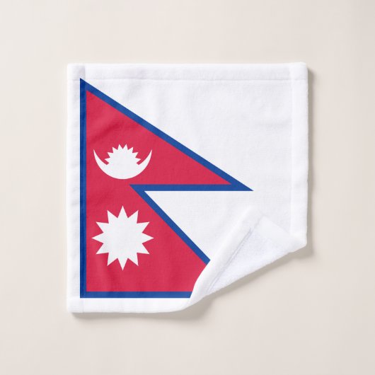 Nepal vlag bad handdoek (Wasdoekje)