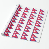 Nepal vlag cadeaupapier (Uitgerold)