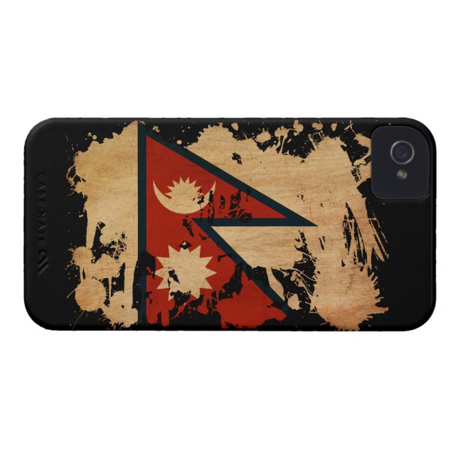 Nepal vlag Case-Mate iPhone case (Achterkant Horizontaal)