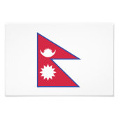 Nepal-vlag Emblem Foto Afdruk (Voorkant)