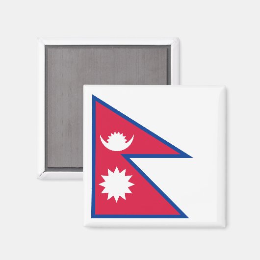 Nepal vlag magneet (Voorkant / Achterkant)