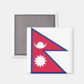 Nepal vlag magneet (Voorkant / Achterkant)