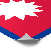 Nepal vlag poster (Hoek)