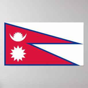 Nepal vlag poster