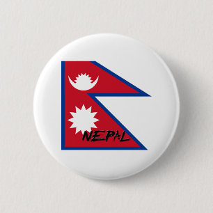 Nepal vlag ronde button 5,7 cm