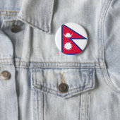 Nepal vlag ronde button 5,7 cm (In situ)