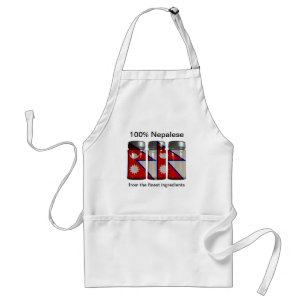 Nepal Vlag Sar Jars Apron Standaard Schort