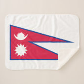 Nepal vlag sherpa deken (Voorkant (horizontaal))