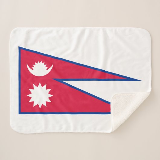 Nepal vlag sherpa deken (Voorkant (horizontaal))