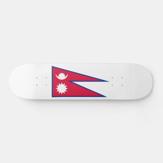 Nepal vlag skateboard (Horizontaal)