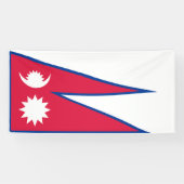 Nepal vlag spandoek (Horizontaal)