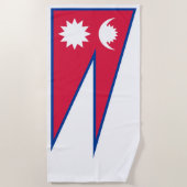 Nepal vlag strandlaken (Voorkant)