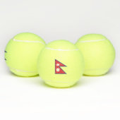 Nepal vlag tennisballen (Multi)