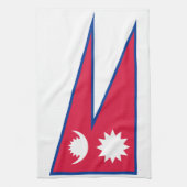 Nepal vlag theedoek (Verticaal)