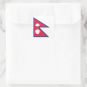 Nepal vlag vierkante sticker (Tas)