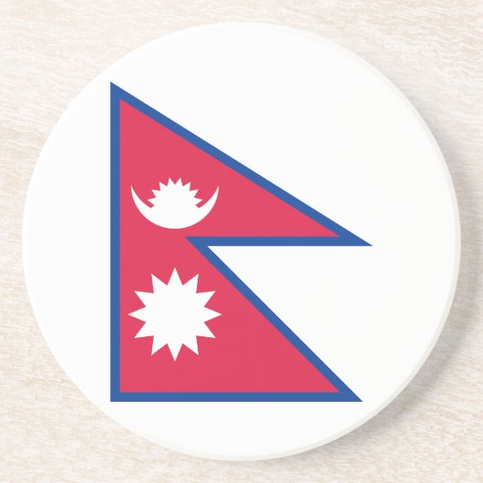Nepal vlag zandsteen onderzetter (Voorkant)