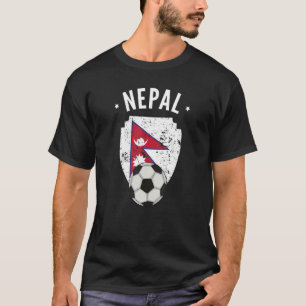 Nepal Voetbal Nepal Flag Football Nepali Pride Roo T-shirt