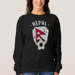 Nepal Voetbal Nepal Flag Football Nepali Pride Roo Trui