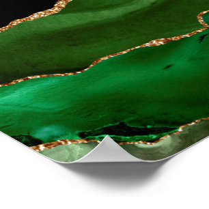 Nepaleisgroene gemarmerde agaat Contemporary Poster