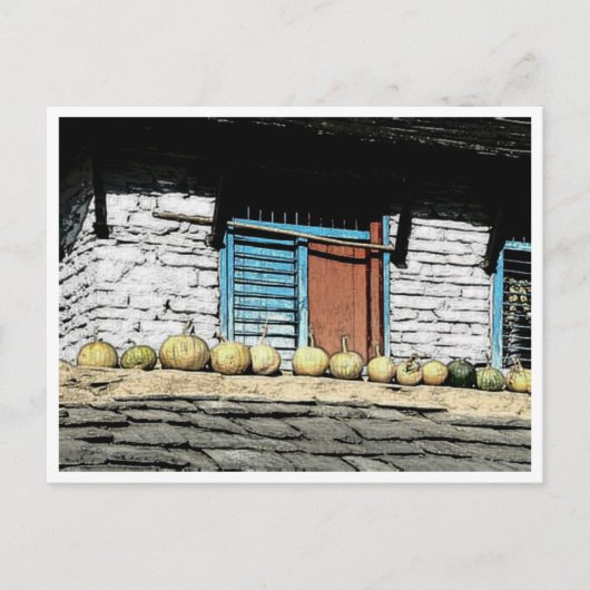 Nepalese daken briefkaart (Voorkant)