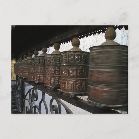 Nepalese gebedwielen briefkaart (Voorkant)