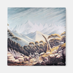 Nepalese Herdsmen in de Himalaya, 1826 Magneet