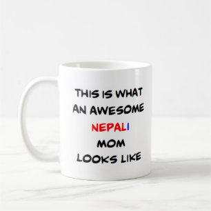 Nepalese moeder, vet cool koffiemok