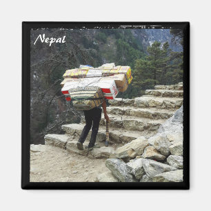 Nepalese porters, Himalaya - Nepal Magneet