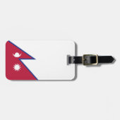 Nepalese vlag bagagelabel (Voorkant horizontaal)
