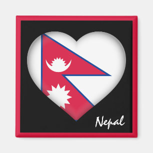 Nepalese vlag en Nepalese vakantie Nepal reizen/sp Magneet