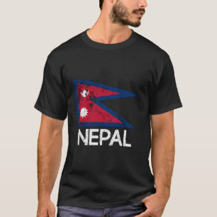 Nepalese vlag gemaakt in Nepal T-shirt
