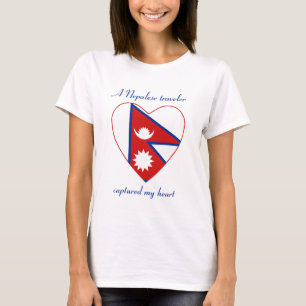 Nepalese Vlag Hartendief T-Shirt