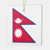 Nepalese vlag keramisch ornament (Links)