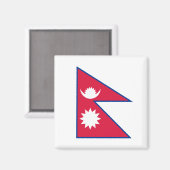 Nepalese vlag magneet (Voorkant / Achterkant)