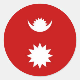Nepalese vlag ontwerp ronde sticker