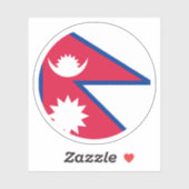 Nepalese Vlag Ronde Sticker (Vel)