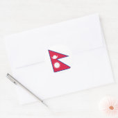 Nepalese vlag ronde sticker (Envelop)