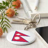 Nepalese vlag sleutelhanger (Zijkant)