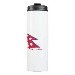 Nepalese vlag thermosbeker