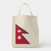 Nepalese vlag tote bag (Achterkant)
