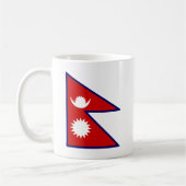 Nepalese vlag van hoge kwaliteit koffiemok (Links)