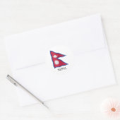 Nepali flag ronde sticker (Envelop)