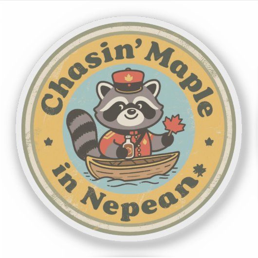 Nepean Ontario Wasbeer Gift Sticker (Voorkant)