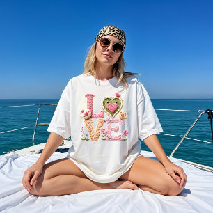 Nepen garen gebreid "LIEFDE" Tri-Blend Shirt