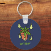 Nepenthes Pitcher Plant Illustration Personalized Sleutelhanger (Voorkant)