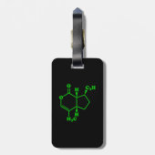 Nepetalacton Moleculaire chemische formule Bagagelabel (Achterkant verticaal)